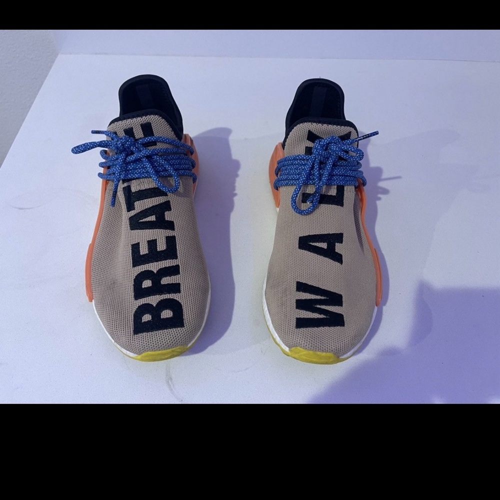 Adidas Pharrell Human Race Beige and Black Sneakers